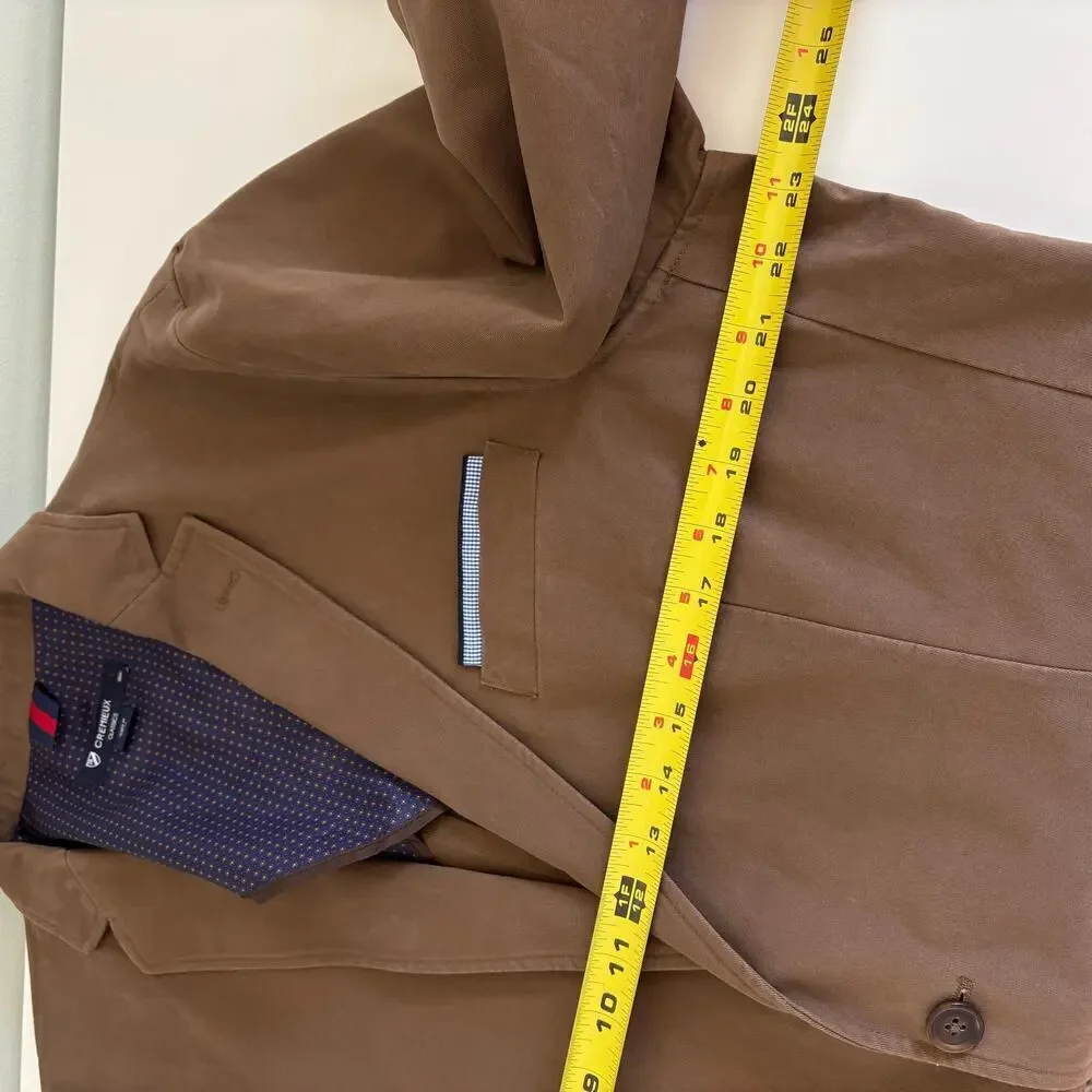 Cremieux Classic Sport Coat Blazer size Large Chocolate Brown Cotton Breathable